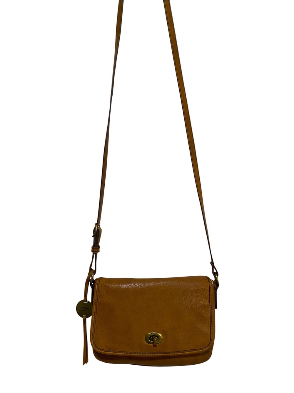 margot Tan Leather Crossbody with Turn-Lock Detail - Picture 8 of 15